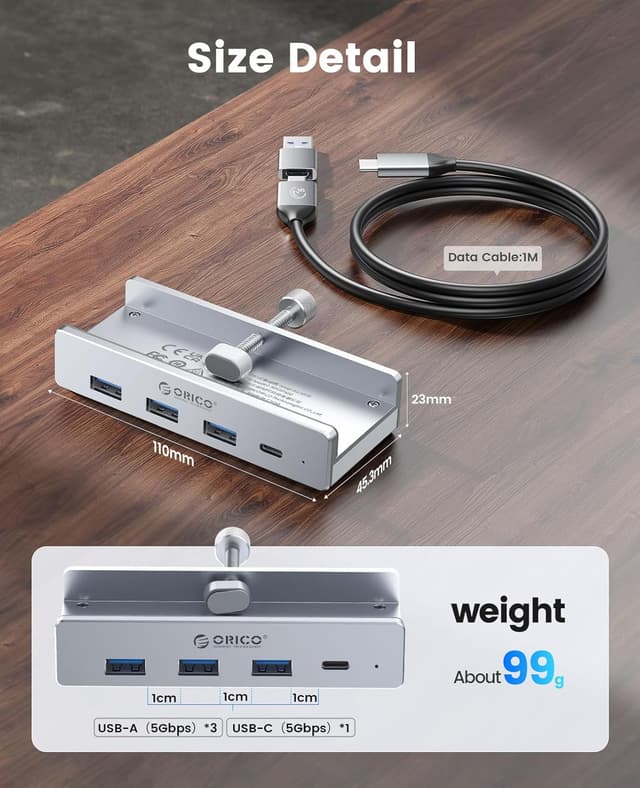 Thumbnail 6 de ORICO Hub USB 3.0 con 4 puertos y cable de 1m