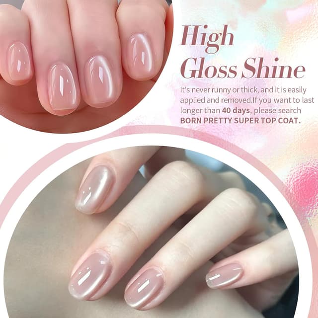 Thumbnail 4 de Born Pretty Jelly Nude Rosa UV Nagellack 4er-Set 💅