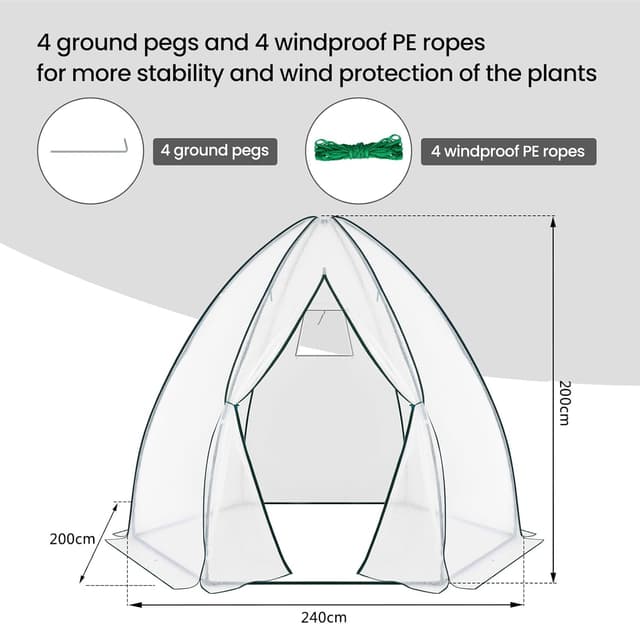 Thumbnail 6 de WOLTU Invernadero Pop Up 240x200x200 cm