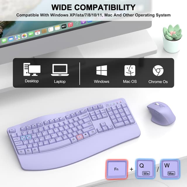 Thumbnail 6 de ULSOU Wireless keyboard combo, 2.4G