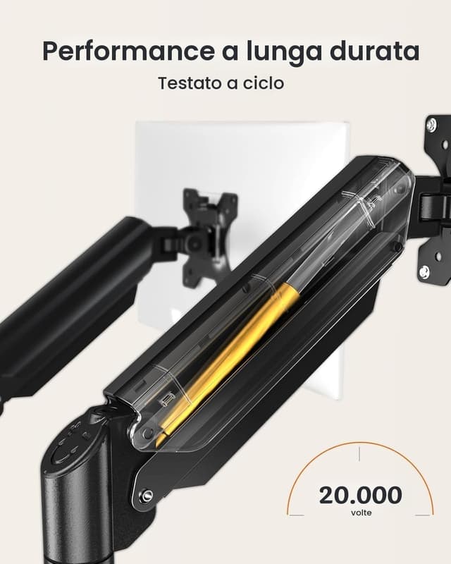 Detalle de Ergear Supporto doppio monitor 32" — braccio 22 lb