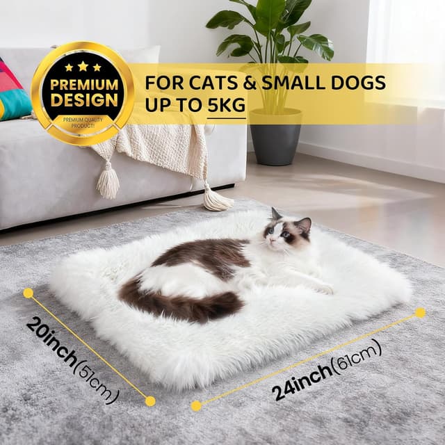 Detalle de MAIYADUO weiches, waschbares Katzenbett 2-in-1 (falten & als Schlafsack nutzen) 42 x 36 cm