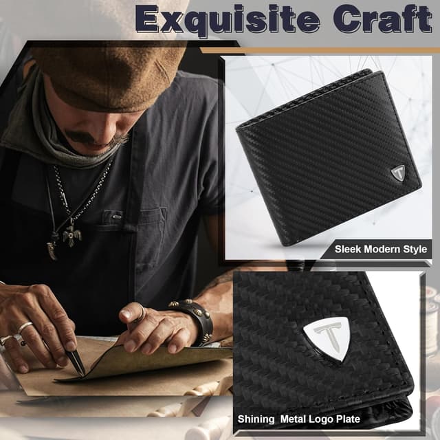 Detalle de TEEHON RFID leather wallet 8 cards