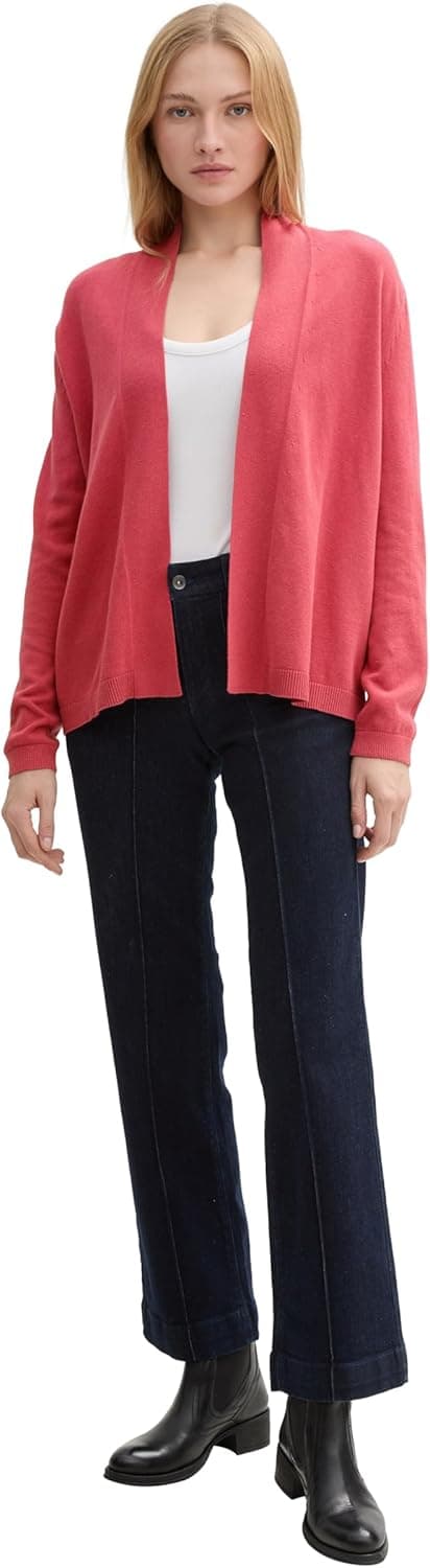 Detalle de Tom Tailor 1045825 cardigan da donna in tessuto leggero per mezze stagioni