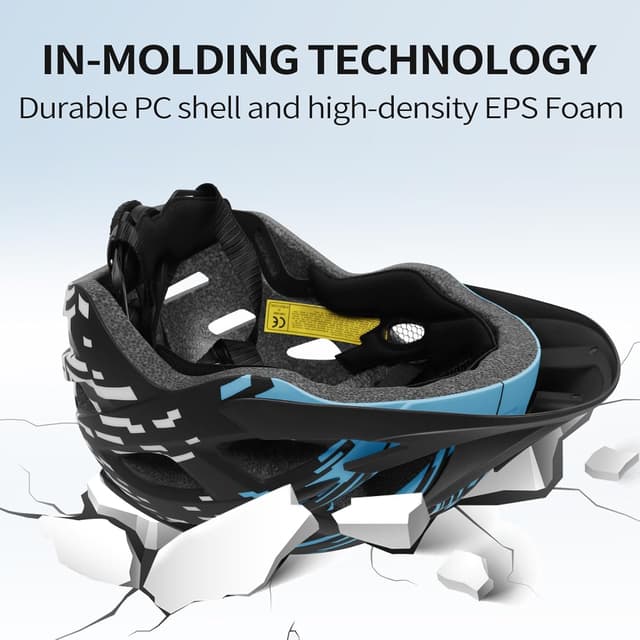 Thumbnail 2 de Bike Helmet Lightweight with Tail Light and Visor 57–61cm