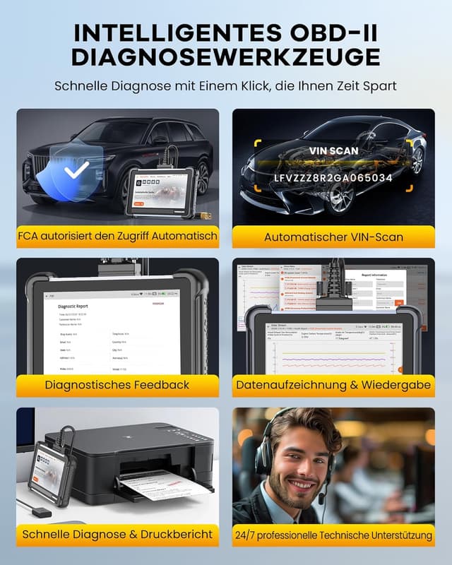 Detalle 2 de ThinkScan 672 OBD2 Diagnosegerät mit 28+ Reset-Funktion, BI-direktionalem Testen und CAN-FD