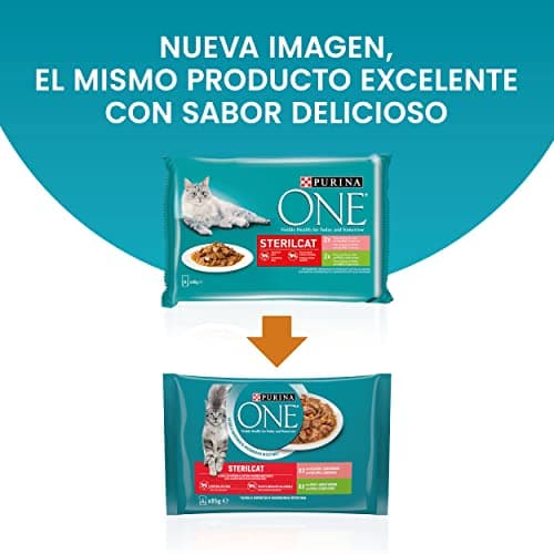Detalle 2 de PURINA ONE Sterilcat Comida húmeda para gato esterilizado, 48 sobres 🐱