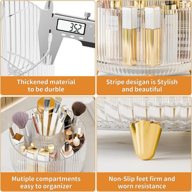 Thumbnail 5 de fanado 360° Rotating Makeup Organiser 5 Compartment