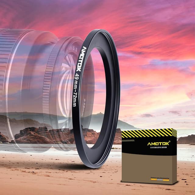 Detalle de 49mm to 72mm Camera Lens Adapter Ring for Filters and Accessories (Step-Up)