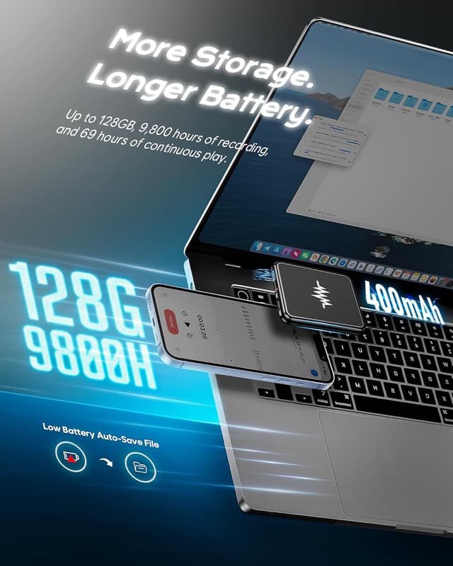 Thumbnail 3 de Sbwwas 128G Voice Recorder 70H 🎙