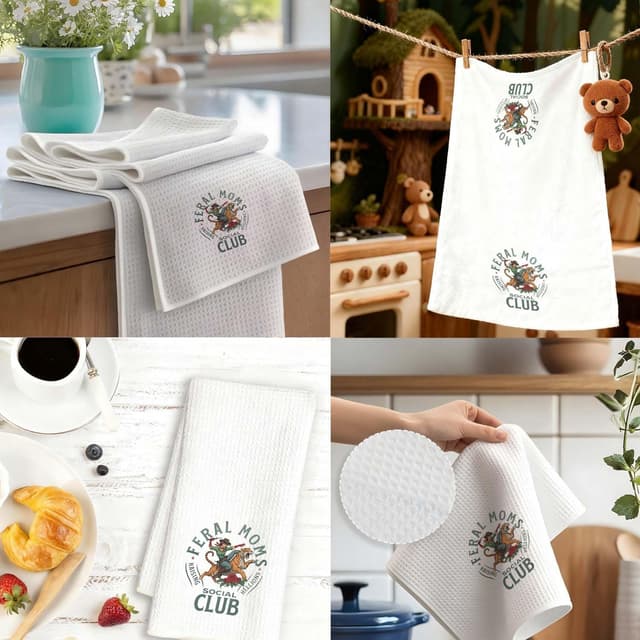 Thumbnail 4 de EVER-GOING TUNE Fun Feral Moms Kitchen Towel 16x24