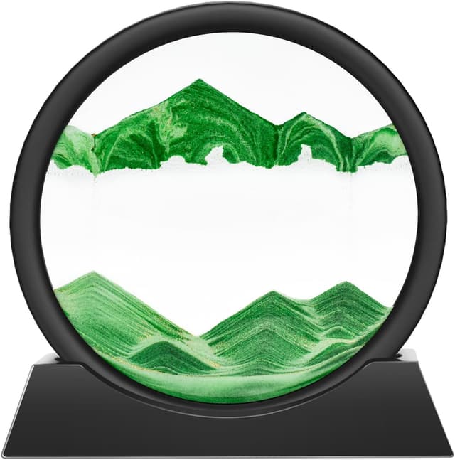 Detalle de Wai Danie Pittura di Sabbia che Scorre Quadro Sabbia Movimento 3D Hourglass Deep Sea Sandscape da 7”