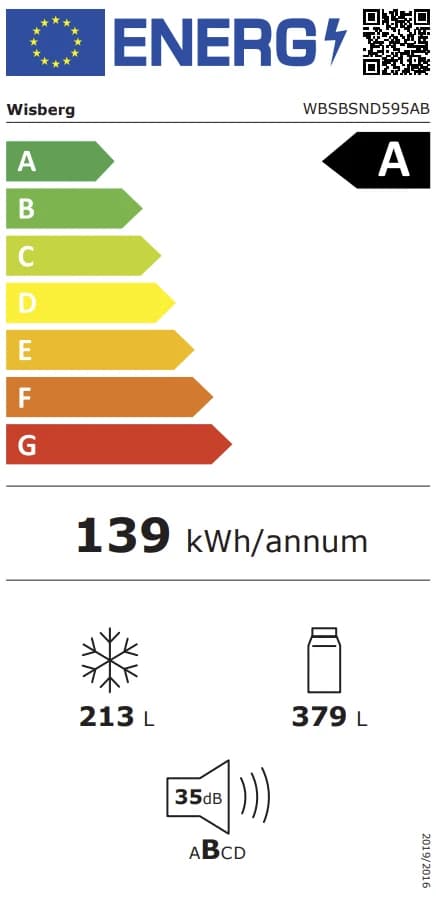Thumbnail 12 de Wisberg WBSBSND595AB – 592 l Side‑by‑Side mit A‑Klasse