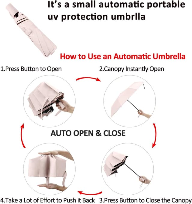 Detalle 2 de BAODINI UV protection travel umbrella 42 inch