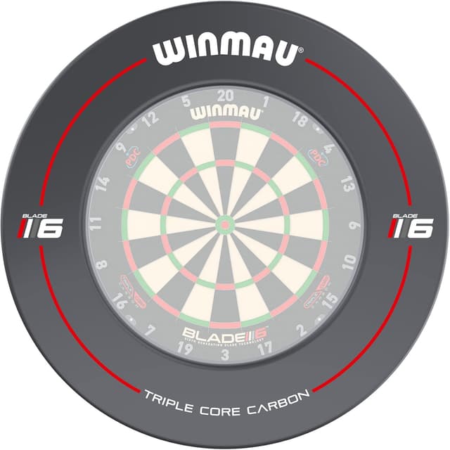 Detalle de Winmau Pro-Line Surround: protezione e bordo per freccette, diametro 43,6 cm (interno) / 67,5 cm (esterno)