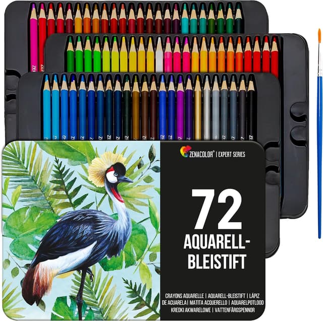 Detalle de Zenacolor Aquarellstifte Set 72 für Wassertechnik