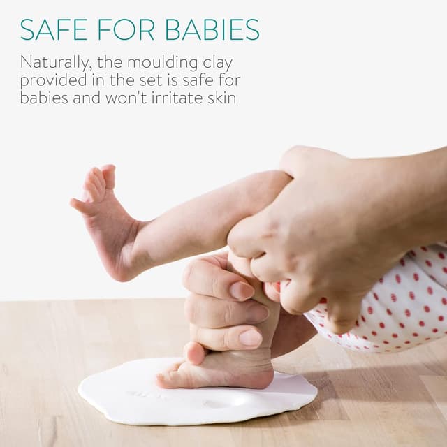 Detalle de Navaris Baby Handprint Kit 16 x 16 cm