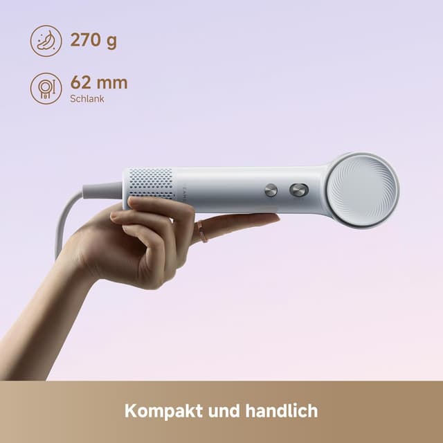 Detalle 2 de dreame Mini-High-Speed-Haartrockner (270 g) mit NTC-Temperaturregelung, 5 Modi und Ionenpflege