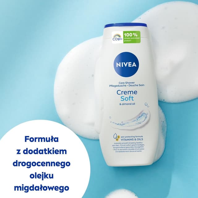 Detalle 2 de NIVEA Creme Soft crema-gel doccia con olio di mandorle 250 ml (confezione da 5)