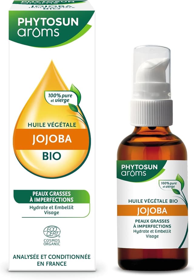 Detalle 2 de PHYTOSUN AROMS Huile végétale de Jojoba bio 100% pure et vierge – 50 ml