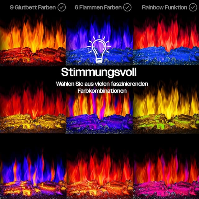 Thumbnail 6 de KESSER Elektrokamin 1800W Panorama-Sichtfenster