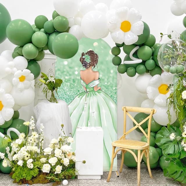 Thumbnail 6 de MEHOFOND 3.3x7ft Green Ceremony Arch Backdrop