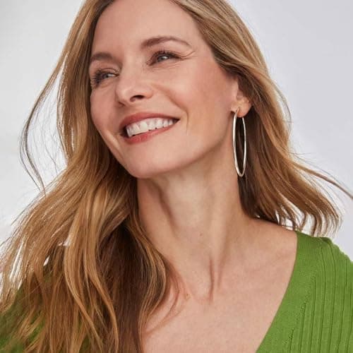 Detalle 2 de Pendientes de aro MOROTOLE en plata de ley 925 grandes para mujer