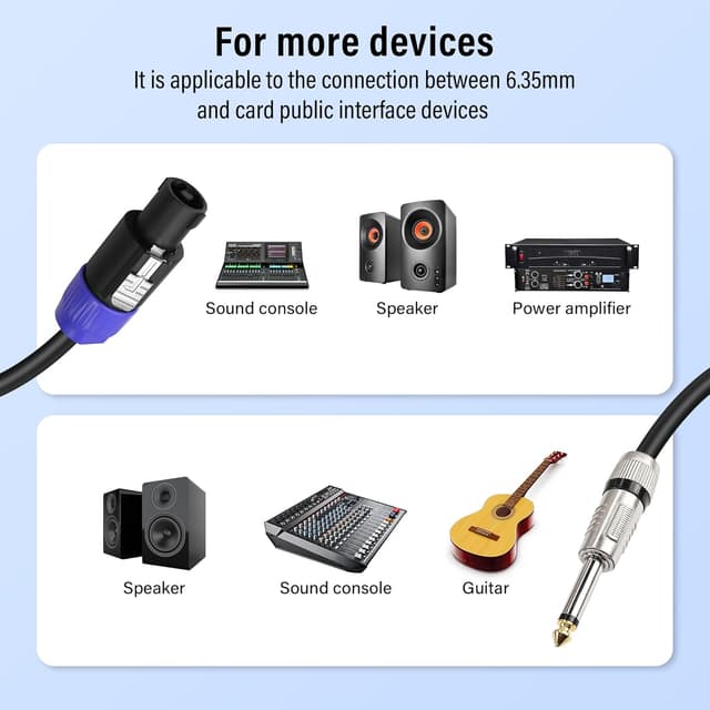 Detalle 2 de PNGKNYOCN Speakon auf 1/4 TS Kabel 2 m