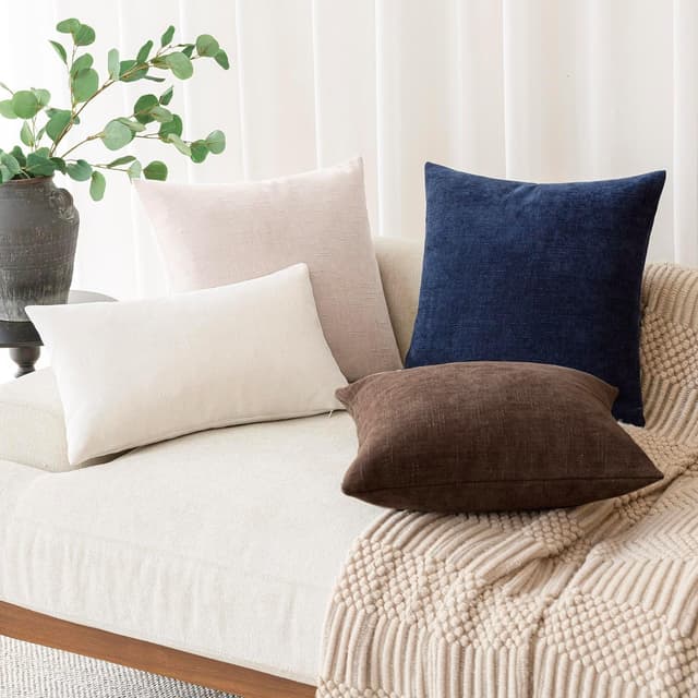 Thumbnail 6 de Foindtower Chenille Pillow Covers 20x20 🛋