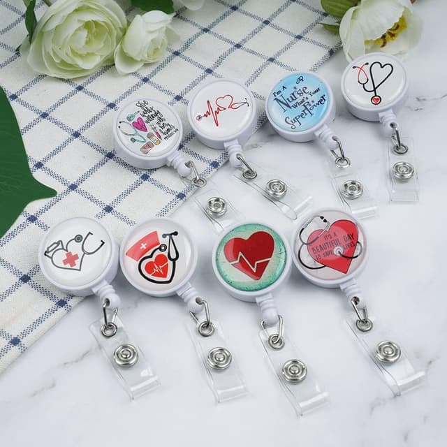 Thumbnail 4 de Vicloon Llavero Retráctil Enfermera 8 piezas