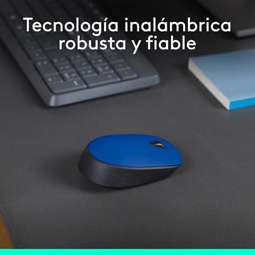 Detalle 2 de Logitech M171 Ratón inalámbrico 2,4 GHz — azul 🖱