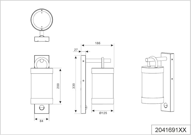 Thumbnail 4 de Trio Sambesi applique extérieure 1xE27
