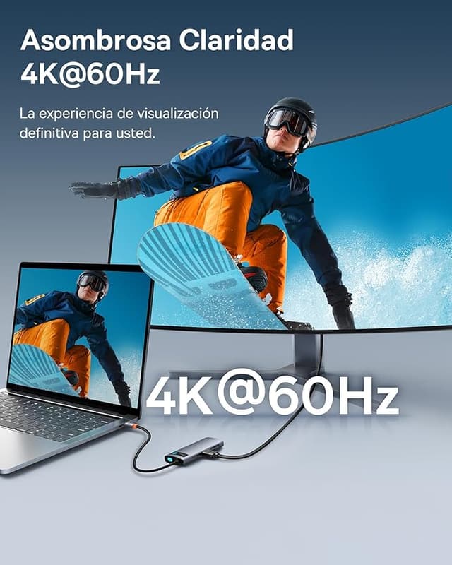 Thumbnail 2 de Baseus Hub USB C 7 en 1 — HDMI 4K@60Hz, PD 100W