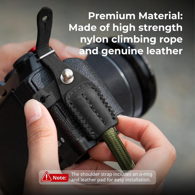 Thumbnail 6 de SMALLRIG Shoulder Strap für Kamera – verstellbarer geflochtener Schultergurt mit O-Ring und Lederpolster