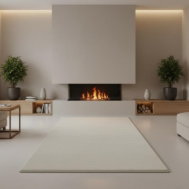 Thumbnail 2 de Jimri Moderner Teppich 140x200 cm Cream Weiß