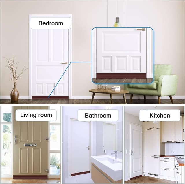 Detalle 2 de Vinabo Guarnizione Sottoporta Gomma 100cm Marrone