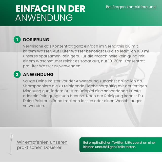 Thumbnail 4 de BiOHY Spezial Polsterreiniger 1 l Konzentrat für Polster 🧽