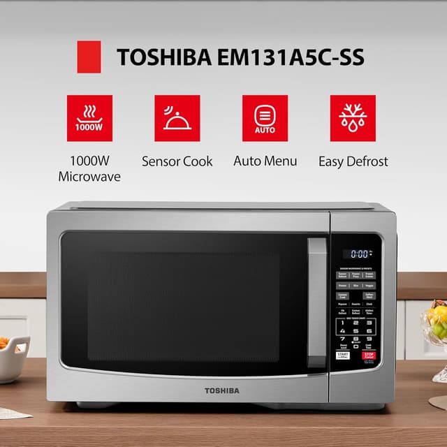 Detalle 2 de TOSHIBA EM131A5C-SS 1.2 cu ft Microwave ๐ฝ