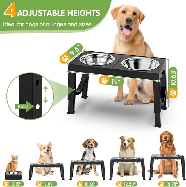 Detalle 2 de XIAZ Elevated Dog Bowls 1L