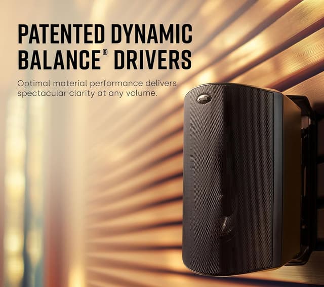 Detalle 2 de Polk Audio Atrium 5 2-Way Outdoor Speakers (Pair) in Black with Speed-Lock Mounting