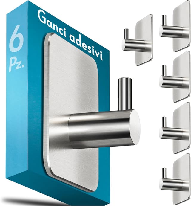 Imagen de Menz Ganci adesivi bagno 6 pezzi en OfertitasTOP