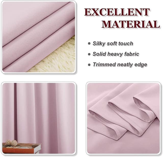 Thumbnail 6 de PONY DANCE Blickdichte Vorhänge 175×140 cm Hellrosa