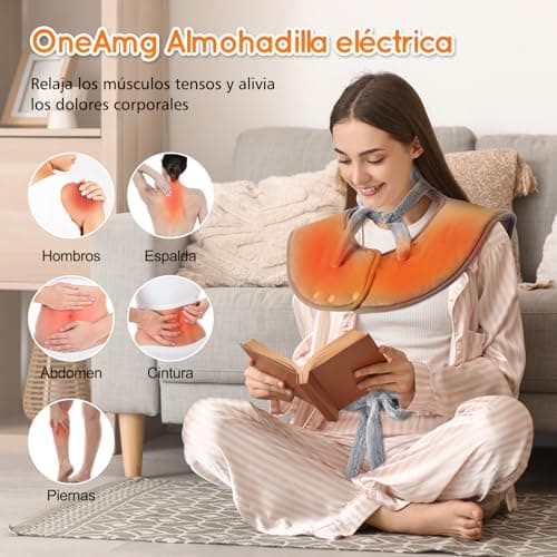 Detalle 2 de OneAmg manta eléctrica espalda cuello 61×94 cm