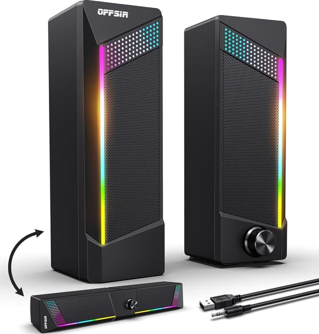 Imagen de 2 in 1 PC RGB Speakers 10W en OfertitasTOP