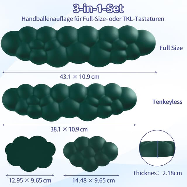 Thumbnail 6 de Sushret Handballenauflage für Tastatur Cloud