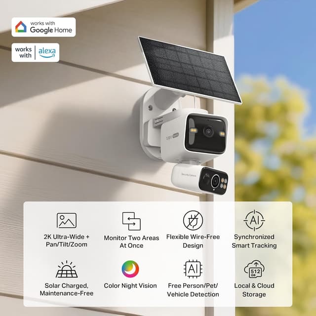 Detalle 2 de Tapo C645D KIT 2K Dual Lens Solar