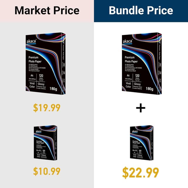 Thumbnail 2 de akaca Carta Fotografica 120 fogli đź“„