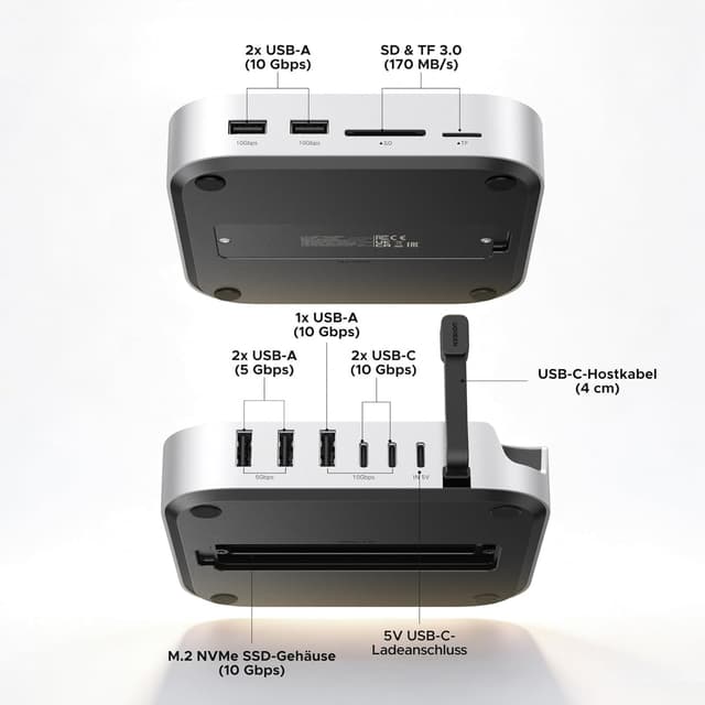 Thumbnail 6 de UGREEN Mac Mini M4 Dock mit NVMe‑SSD‑Gehäuse