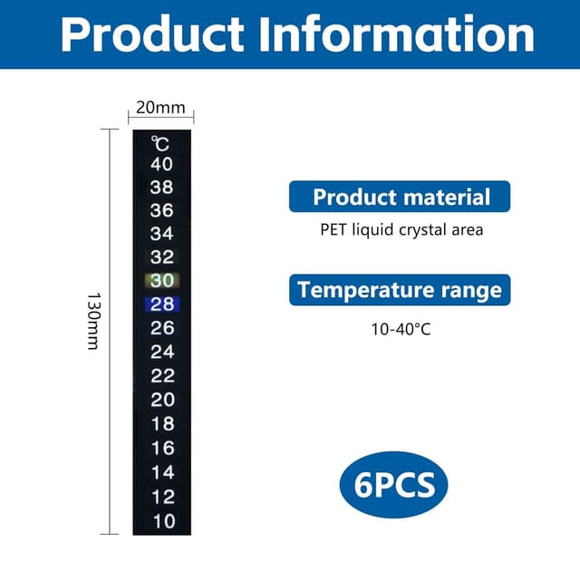 Detalle 2 de 6Pcs Temperature Meter Sticker for Aquariums