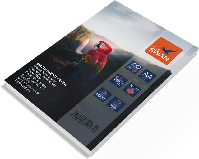Detalle de BLUE SWAN Carta Fotografica Opaca A4 da 140 g/m², 100 fogli fronte-retro, per stampanti inkjet